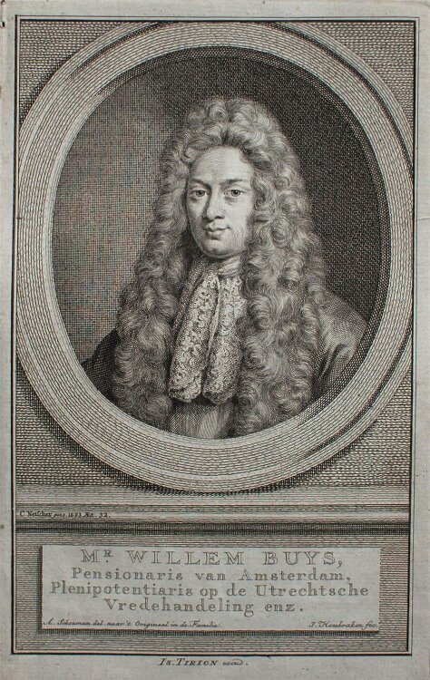 Jacobus Houbraken - Mr. Willem Buys  - Kupferstich - um 1750