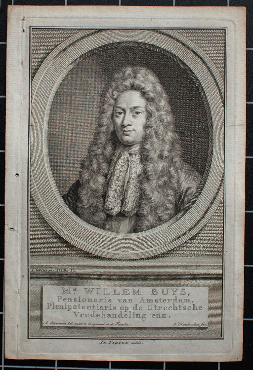 Jacobus Houbraken - Mr. Willem Buys  - Kupferstich - um 1750