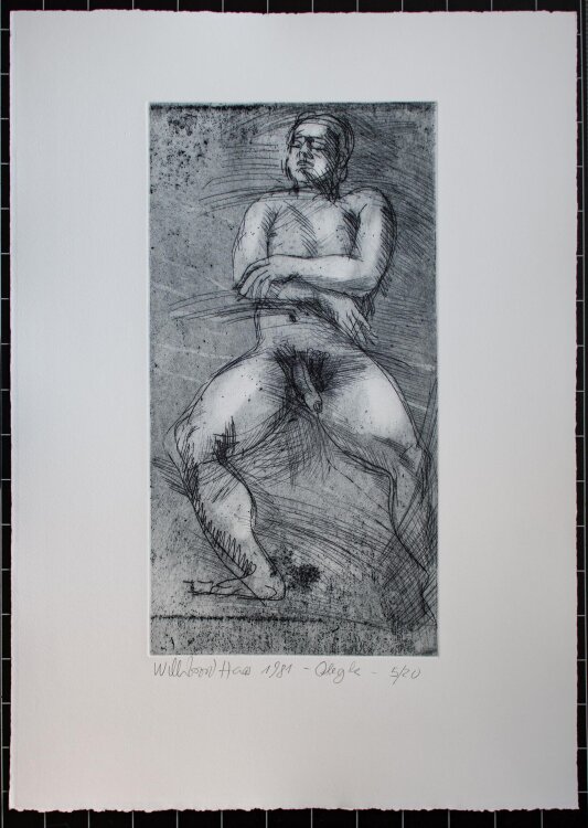 Willibrord Haas - Olegk / Männlicher Akt - Radierung - 1981 - 5/20