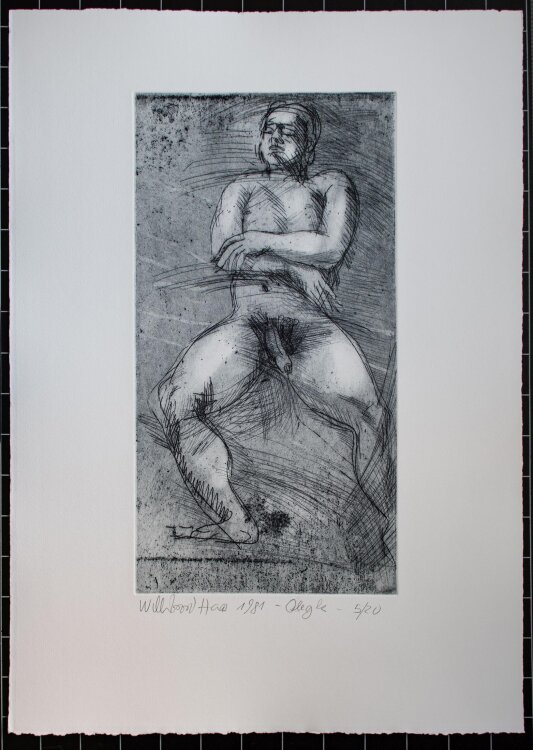 Willibrord Haas - Olegk / Männlicher Akt - Radierung - 1981 - 5/20