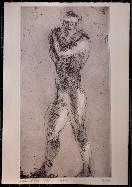 Willibrord Haas - Adam / Männlicher Akt - Radierung - 1999 - 13/20