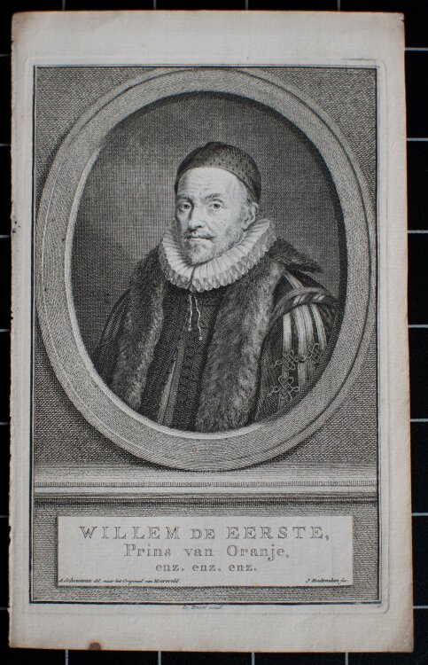 Jacobus Houbraken - Porträt Wilhelm I. Prinz Niederlande - o.J. - Kupferstich