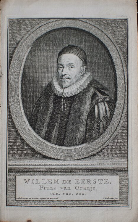 Jacobus Houbraken - Porträt Wilhelm I. Prinz Niederlande - o.J. - Kupferstich