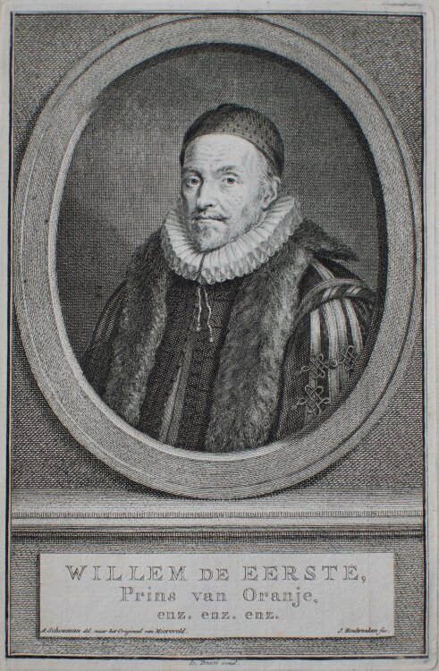 Jacobus Houbraken - Porträt Wilhelm I. Prinz...