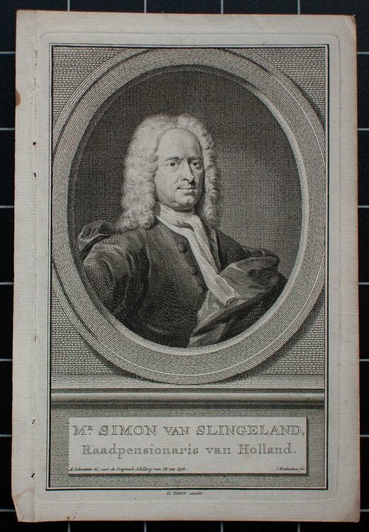 Jacobus Houbraken - Mr. Simon van Slingeland - Kupferstich - um 1750