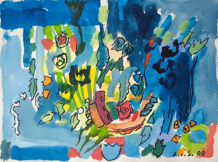 Ursula von Seemen - Abstrakte Komposition - Aquarell - 2000