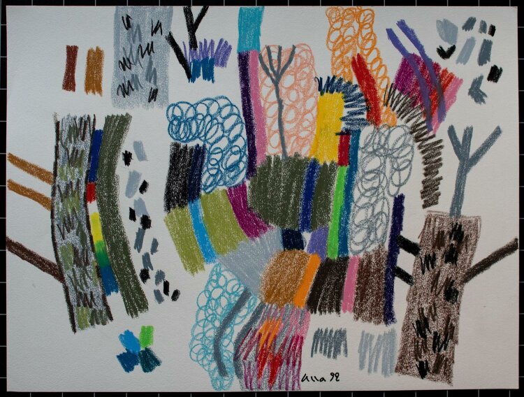 Ursula von Seemen - Abstrakte Komposition - Zeichnung - 1992