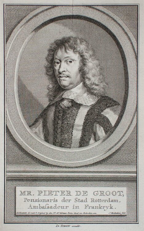 Jacobus Houbraken - Mr. Pieter de Groot - Kupferstich - um 1750