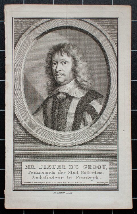 Jacobus Houbraken - Mr. Pieter de Groot - Kupferstich - um 1750