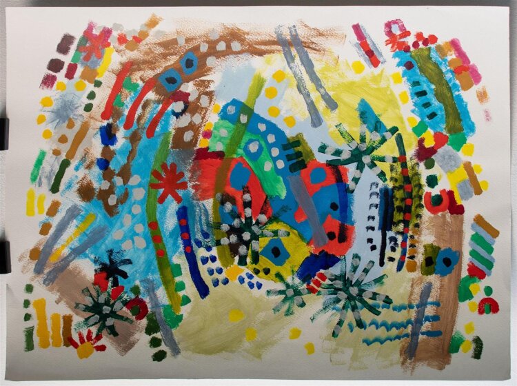 Ursula von Seemen - Abstrakte Komposition - Aquarell - o. J.