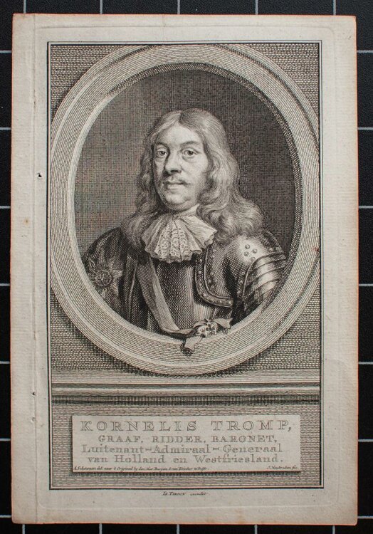 Jacobus Houbraken - Kornelis Tromp - Kupferstich - um 1750