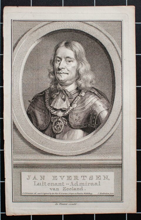 Jacobus Houbraken - Jan Evertsen - Kupferstich - um 1750