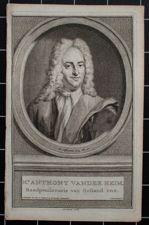 Jacobus Houbraken - Mr. Anthony vander Heim - Kupferstich - um 1750
