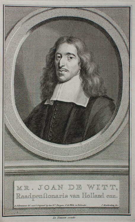 Jacobus Houbraken - Johan de Witt, Staatsmann - o.J. - Kupferstich