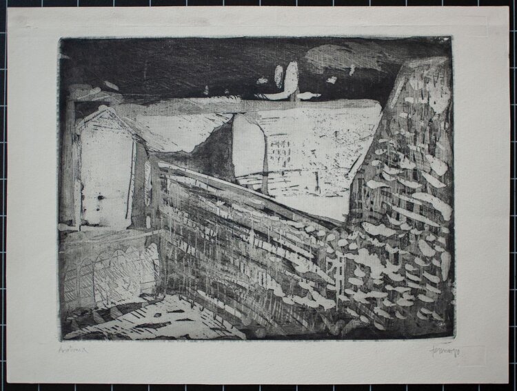 Ruth Tesmar - Berliner Stadtlandschaft - Radierung - 1980 - Andruck