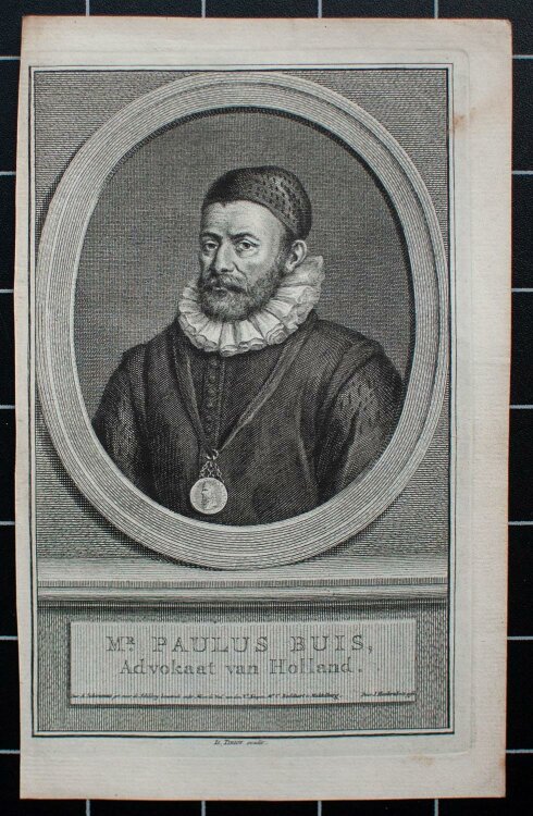 Jacobus Houbraken - Mr. Paulus Buis - Kupferstich - um 1750