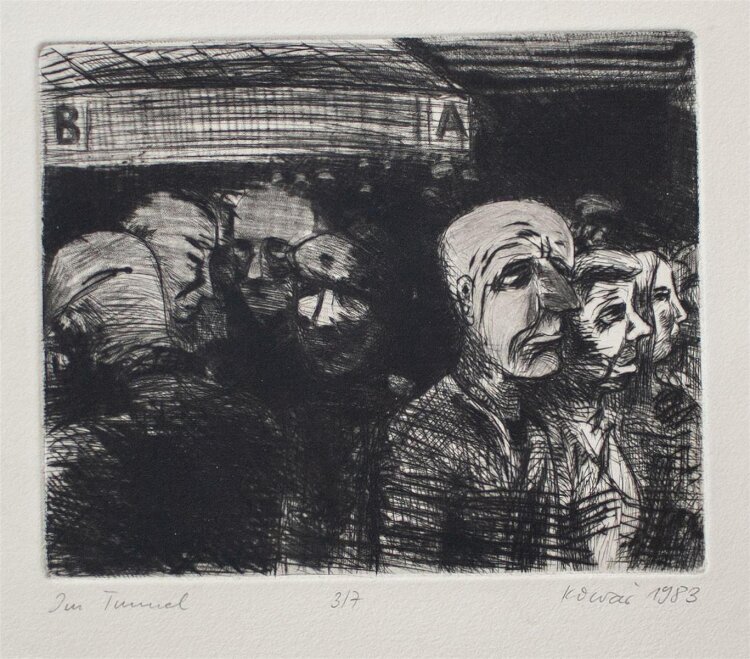 Dorothea Kowar - Im Tunnel - Radierung - 1983 - 3/7