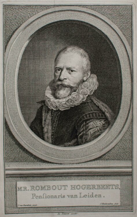 Jacobus Houbraken - Mr. Rombout Hogerbeets - Kupferstich - um 1750