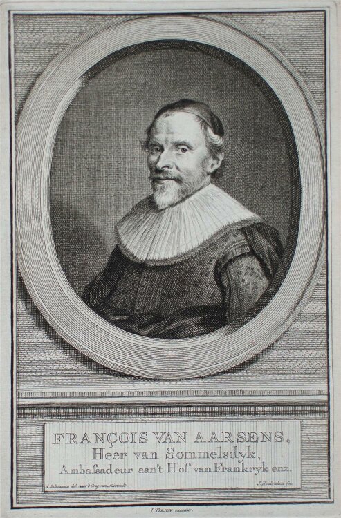 Jacobus Houbraken - Francois van Aarsens - Kupferstich -...
