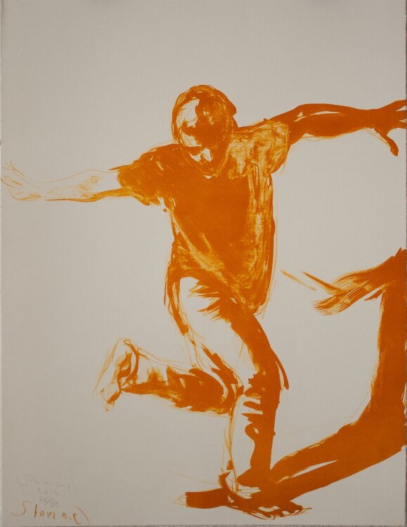 Martin Stommel - Orange-break 1 (Breakdancer) - Lithographie - 2014 - 26/30