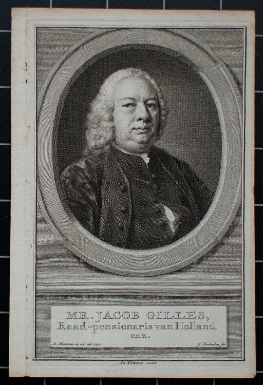 Jacobus Houbraken - Mr. Jacob Gilles - Kupferstich - um 1750