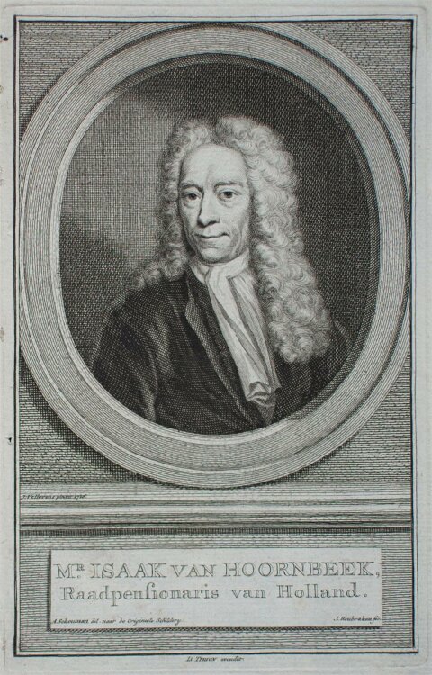 Jacobus Houbraken - Isaac Hoornbeek, Ratspensionär - o.J. - Kupferstich