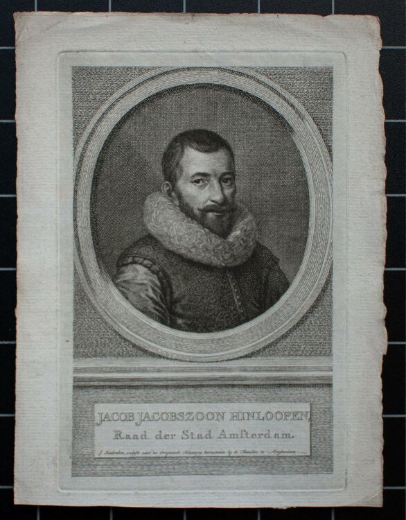 Jacobus Houbraken - Jacob Jacobszoon Hinloopen - Kupferstich - um 1750