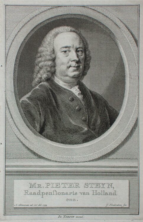Jacobus Houbraken - Mr. Pieter Steyn - Kupferstich - um 1750