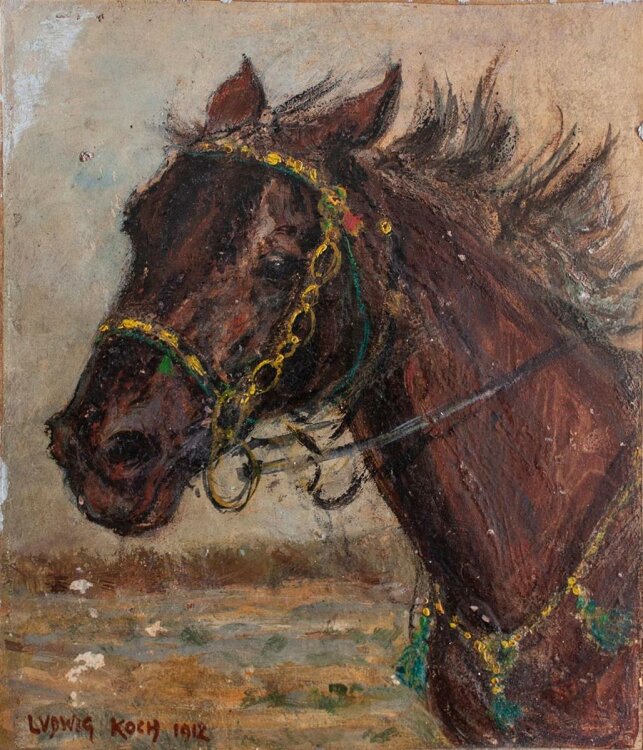 Ludwig Koch - Pferd - 1912 - Öl auf Malpappe