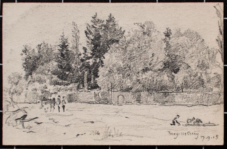 Unbekannter Künstler - Cerny (Frankreich) - Bleistiftzeichnung - 1918