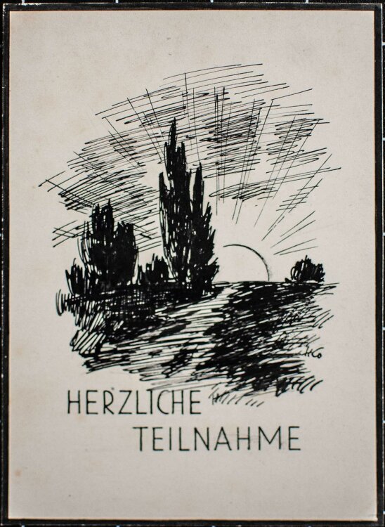 Hermann Kohlmann - Kartenentwurf - Tuschezeichnung - o. J.