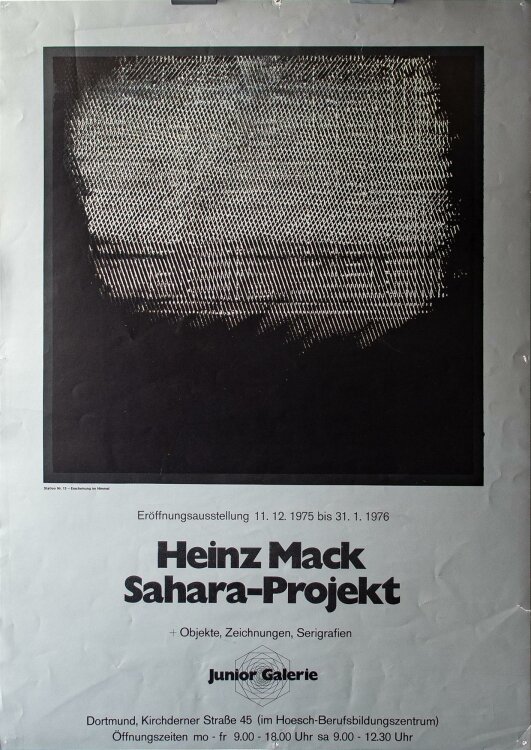 Heinz Mack - Plakat Sahara Projekt - Offsetplakat - 1976