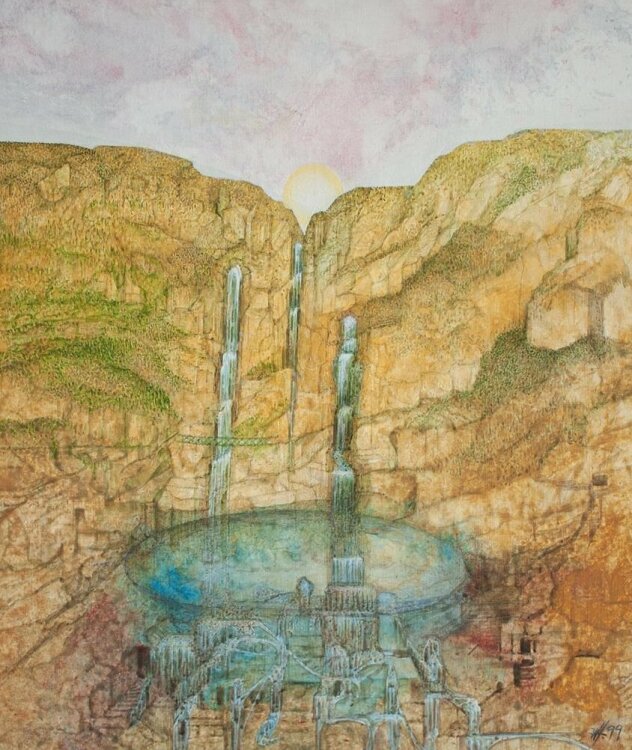 Werner Hennig - Wasserfälle - Aquarell - 1999