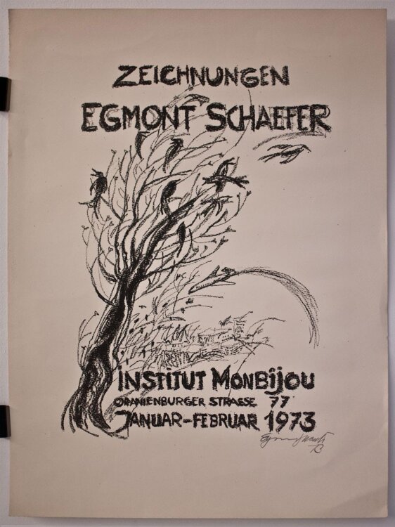Egmont Schaefer - Ausstellungsplakat Institut Monbijou, Berlin - 1973 - Lithografie