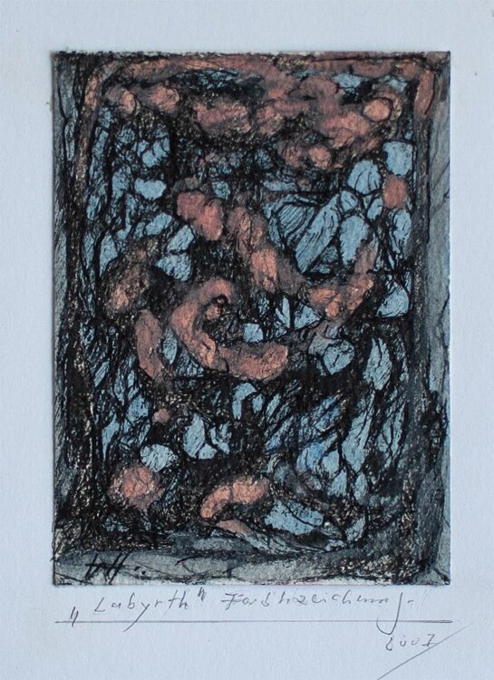 Werner Hennig - Labyrinth - Farbhandzeichnung - 2007
