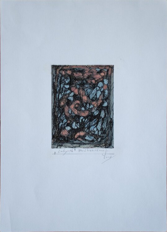 Werner Hennig - Labyrinth - Farbhandzeichnung - 2007