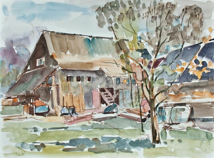 Sonja Wüsten - Dorf bei Lörrach - 1993 - Aquarell