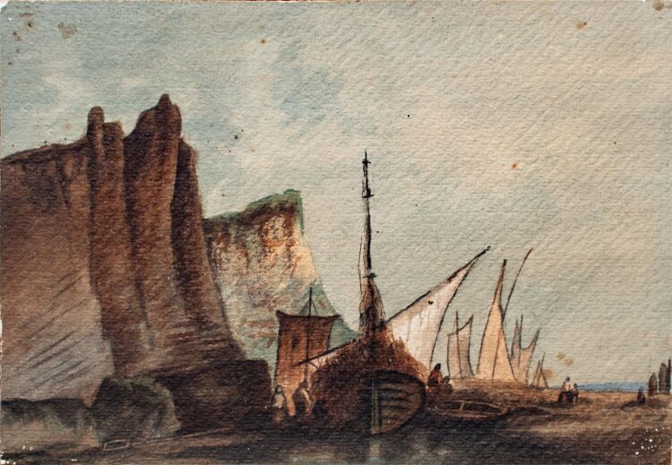 Unbekannter Künstler - Küstenszene vor England - Aquarell - o. J.