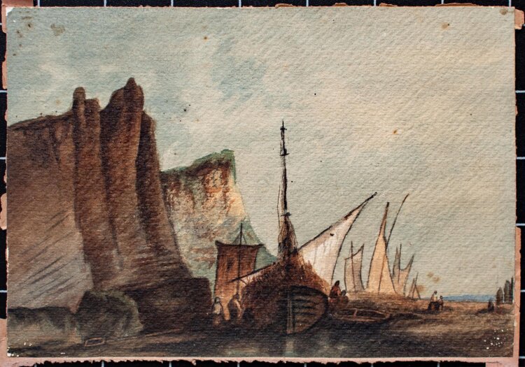 Unbekannter Künstler - Küstenszene vor England - Aquarell - o. J.