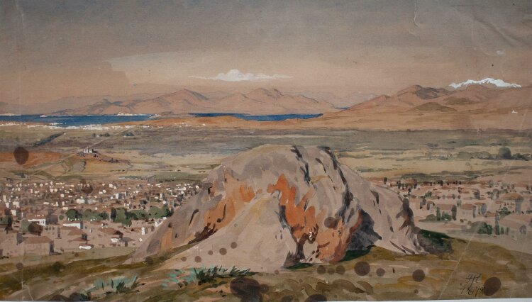 Carl A. Lindemann-Frommel (?) - Landschaft - Aquarell - 1878