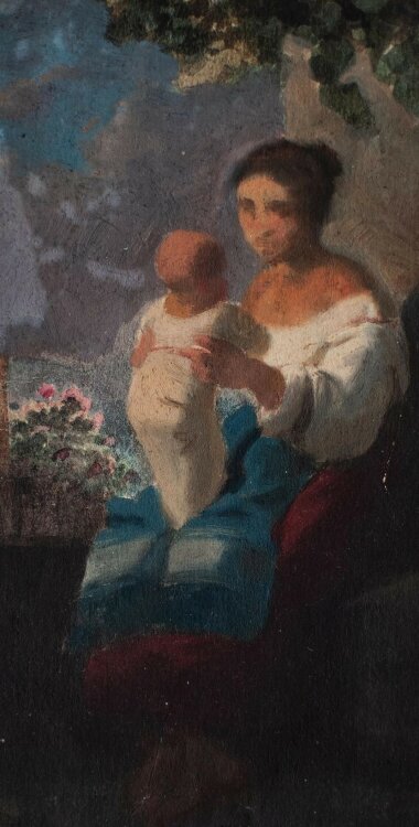 Ernst Meyer (zugeschrieben) - Mutter mit Kind - Gouache -...