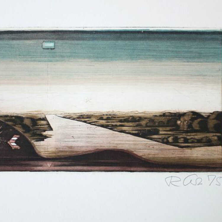 Rolf Curt - Landschaft - 1975 - Farbradierung