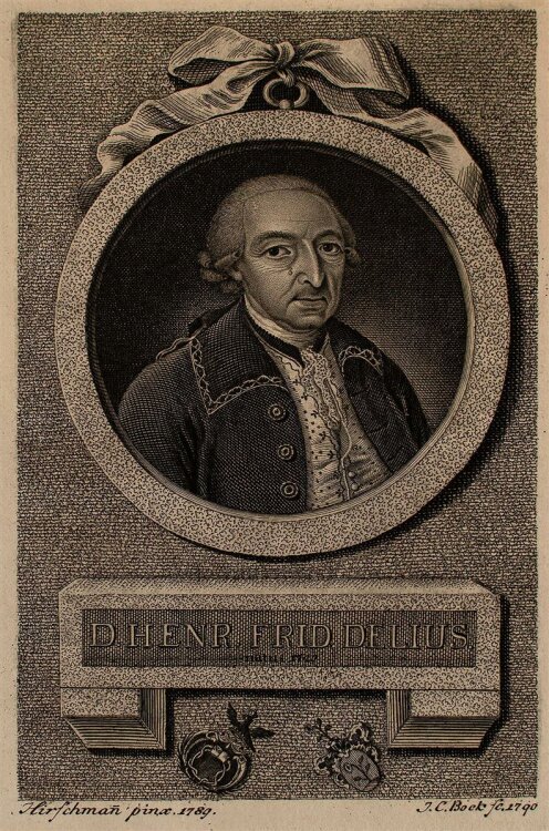 Johann Carl Bock - Porträt Heinrich Friedrich Delius...