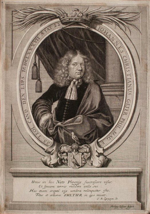 Philipp Kilian - Porträt Johann Christian Geier - Kupferstich - o.J.