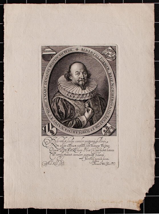 Andreas Kohl - Porträt Albert Pömer - Kupferstich - o. J.