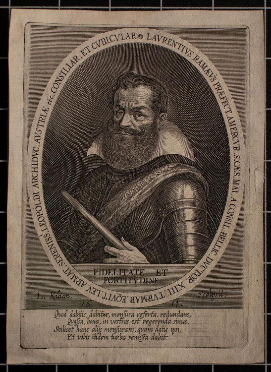 Lucas Kilian - Porträt Laurentius Ramaeus - Kupferstich - o. J.