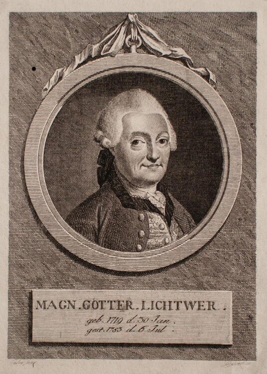 Christian Gottlieb Geyser - Porträt Gottfried Lichtwer - Kupferstich - o.J.