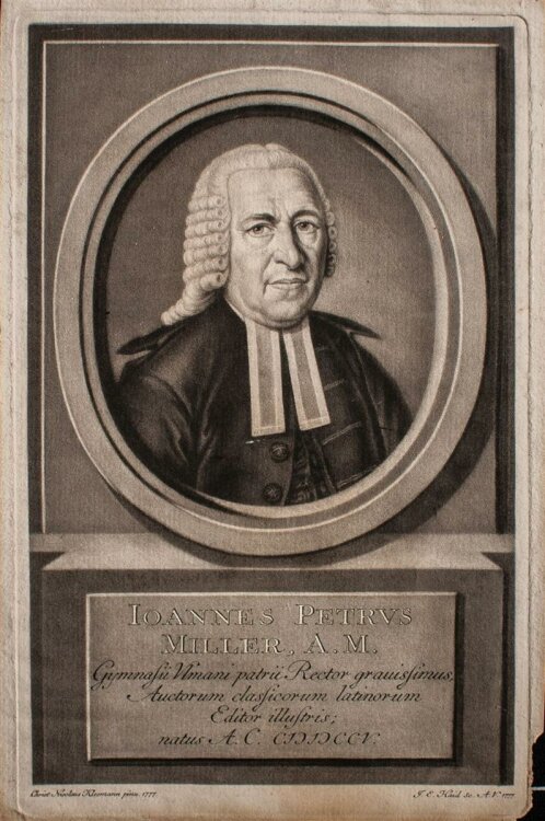 Johann Jacob Haid - Porträt Johannes Petrus Miller -...