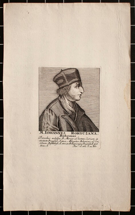 Georg Wolfgang Knorr - Porträt Iohannes Rokyczana - Kupferstich - o.J.