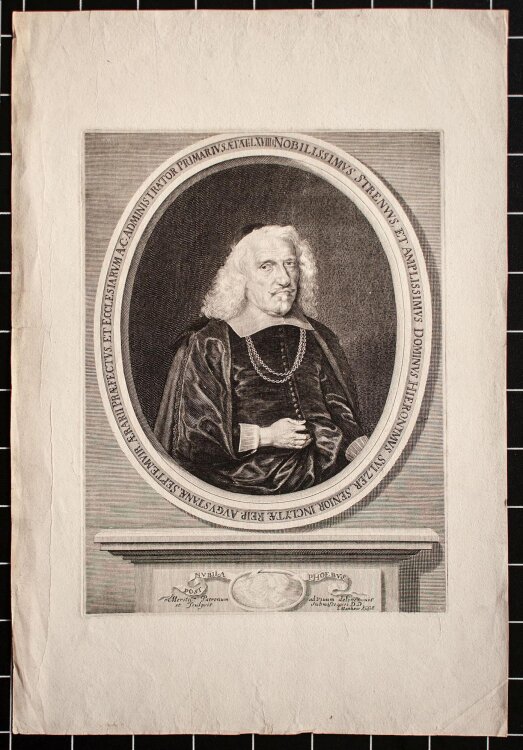 Matthäus Küsel - Porträt Hieronymus Sulzer - Kupferstich - o.J.